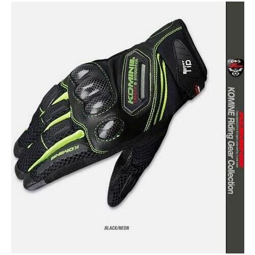 Free shipping New arrival KOMINE GK-167 Carbon Protect Leath Mesh Gloves touchscreen 4 color ww