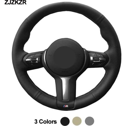 Hand Sewing Car Steering-Wheel Cover Volant Wrap For BMW M Sport F30 F31 F34 F10 F11 F07 X3 F25 F32 F33 F36 X1 F48 X2 F39 M135i