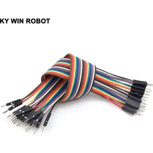 Dupont line 20pcs 30cm 2.54mm 1p-1p Pin Male to Male Color Breadboard Cable Jump Wire Jumper For Arduino