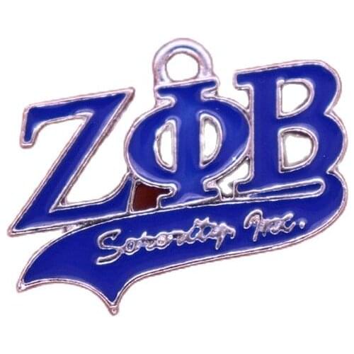 DOUBLE NOSE New Arrival Greek Letter Sorority Zeta Phi Beta Symbol Charm Pendant College School Society Accessory