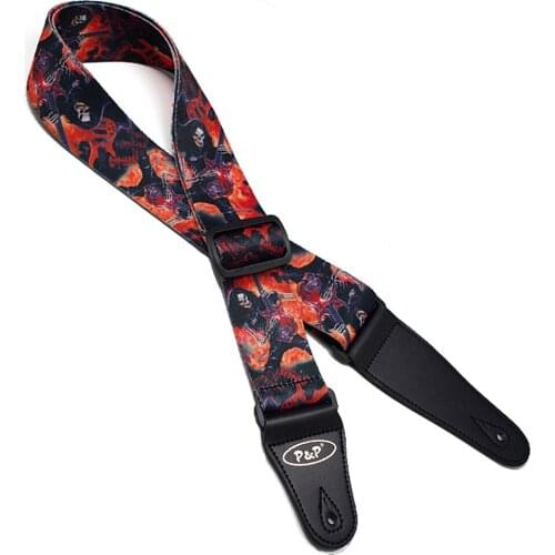 Volcanic Flame Pattern Guitar Strap Electric Guitar Acoustic Guitar Folk Guitar Bass Strap