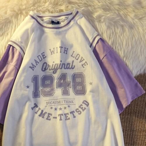 3 Colors Japanese Tee Vintage Letters Printed T Shirts New Harajuku O-neck Casual Teens Clothes Summer Tops Fashion Streetwear