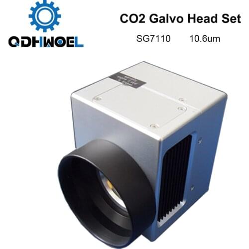 QDHWOEL 10.6um 10600nm CO2 Laser Scanning Galvo Head SG7110 Input Aperture10mm Galvanometer Scanner with Power Supply Set