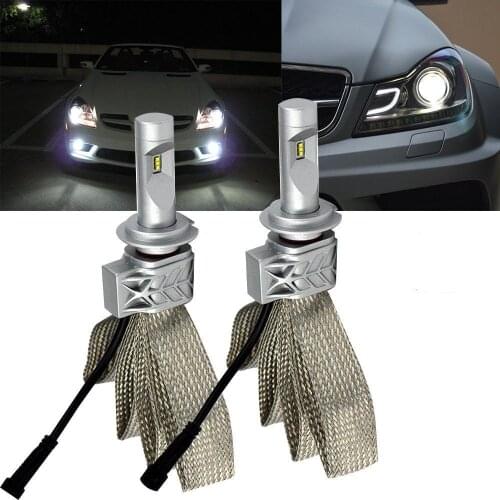 H7 LED Conversion Kit H7 499 Fog Bulb LED Headlight Conversion Kit 55W 13200LM Plug&Play Flexible Red Copper Heat Sink Headlamp