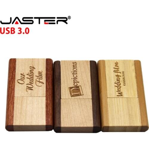 JASTER 3 style Maple carbonized Walnut wood 360 rotate degree usb flash drive pendrive 4GB 8GB 16GB 32GB usb 3.0 LOGO print