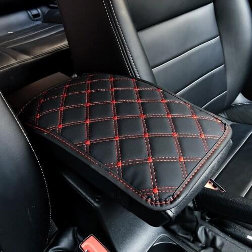 PU Leather Car Armrest Mat Pad Universal Interior Auto Armrests Storage Box Mats Dust-proof Cushion Cover Protector Waterproof