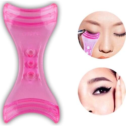 1Pc Mini Portable Pink Eyeliner Model Makeup Eye Helper Device Tool Draw Eye Liners Guide Card Mold Eyeliner Guide Fast Delivery