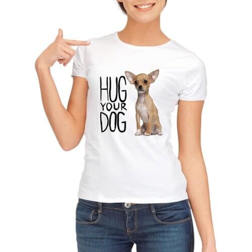 Fashion Chihuahua Printed Women T-Shirt Short Sleeve Casual T Shirts Newest Lady Funny Tees harajuku