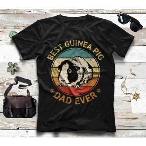 Mens Best Guinea Pig Dad Ever Shirt Funny Fathers Day Shirt Tee Gift