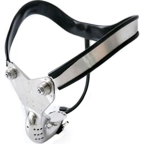 Male chastity device cock cage bdsm bondage mans fidelity stainless steel Adjustable chastity belt penis sleeve sex toys for men