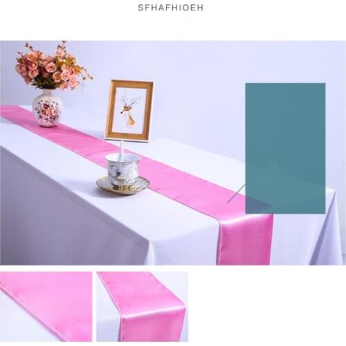 New Stlye 10 pcs Satin Table Runner Modern For Home Party Table Decoration Wedding Christmas Decoration 30x275cm