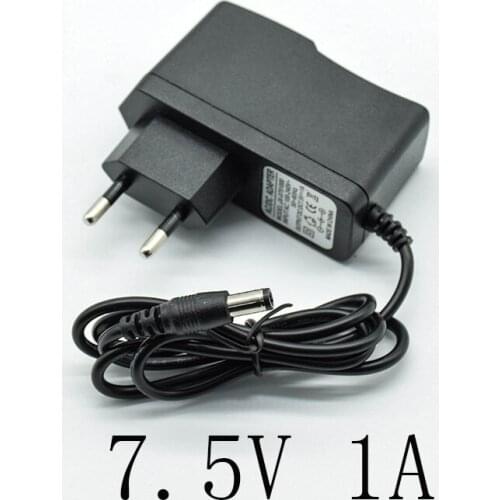 New 100-240V AC Converter Adapter DC 7.5V 1A/1000mA Power Supply Charger EU Plug 5.5mm * 2.5mm(2.1mm) AC to DC