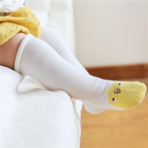 10pair/lot Autumn Winter Cartoon Kids Toddler Baby Long Soft Floor Sock Children Newborn Warm Non-slip Knee High Socks 0-3 Years