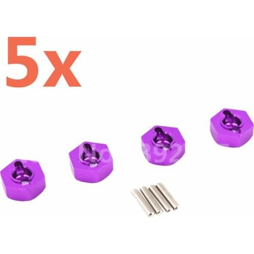 5Sets RC Car AXIAL SCX10 4WD Parts 1/10 Scale Models SCX-10 SCX10-05 Alum. Wheel Hex.Mount(Al.)Thickness 5mm Remote Control Car