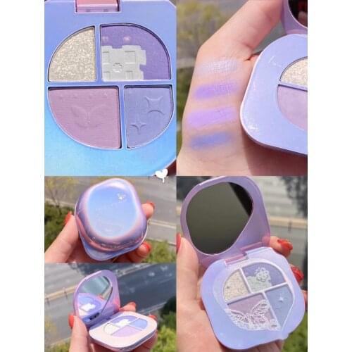 Eye Shadow Palette 5 Colors Eye Makeup Matte Shimmer Glitter Portable Eye Makeup Cosmetic Women Blush Palette