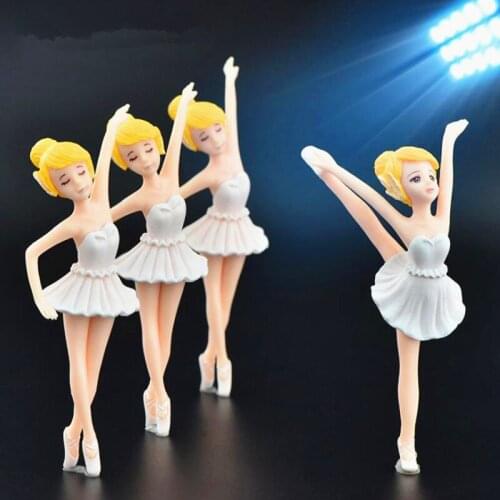 Ballerina PVC Plastic Handicraft Key Chain Micro Landscape Moss Decorations Mini Garden Accessories Fairy Decor