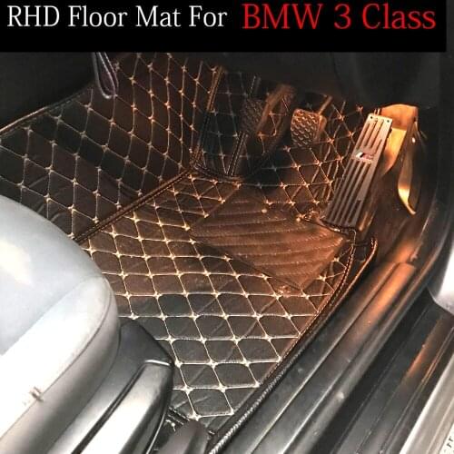 Right hand drive / RHD / UK Car floor mats for BMW 3/4/5/6/7 Series GT M3 X1 X3 X4 X6 Z4 Waterproof leather car-styling all weat
