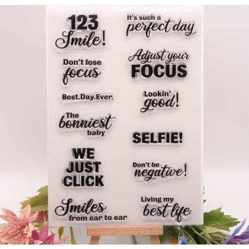 WYSE Clear Stamps 2020 Word Stamp Alphabet Letter Transparent Seal for DIY Scrapbookiing Paper Card Craft Supplies