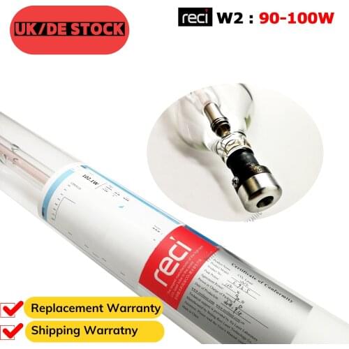 RECI W2 90W Peak 100W CO2 Laser Tube Dia. 80mm For CO2 Laser Engraving Cutting Machine