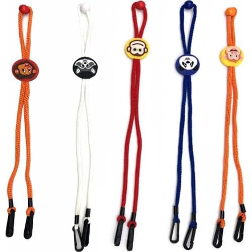Mask Lanyard Convenient Adjustable Printed Rubber Cartoon Lanyard Face Cover Rope Neck Strap For Men Women