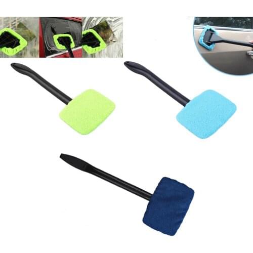 Microfiber Long Handle Car Wash Brush Car Washer Auto Window Clean Windshield Cloth Car Washing Tools Washable Shine Handy