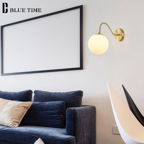 Modern Led Home Wall Light Bedside Light For Living room Dining room Bedroom Indoor Mural Wall Lamp Copper Fixtures E27 Led Bulb