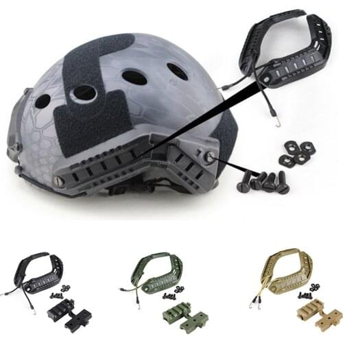 Tactical Helmet Rail Mount Wargame FAST Helmet Accessory Shooting Combat Cs Paintball Guide Rail with Adapter