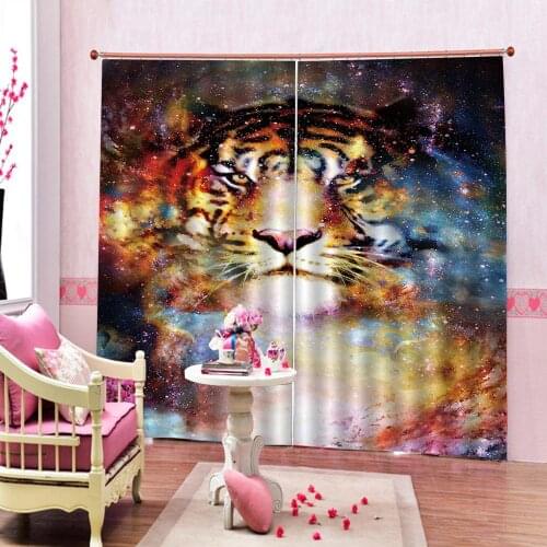 Tiger curtains Luxury Blackout 3D Curtains For Living room Bedding room Office personality curtains