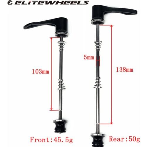 Titanium Axle Skewer 1 Pair Road Bike Quick Release Front QR100mm Rear QR130mm For Road Bicycle Hub 95.5g Front And Rear QR15