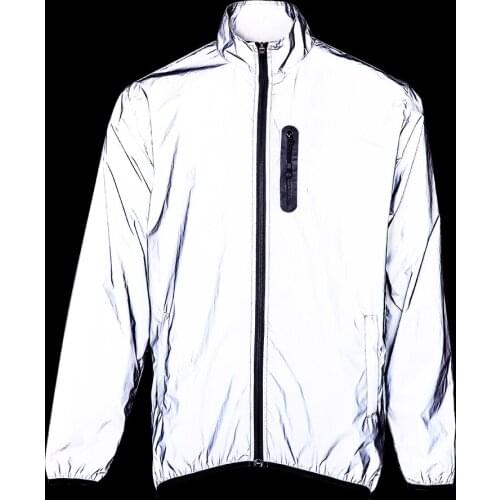 WOSAWE Cycling Sports Autumn Full Reflective Jacket Night Running Windproof Rainproof Warm Breathable Windbreaker Bike Jacket