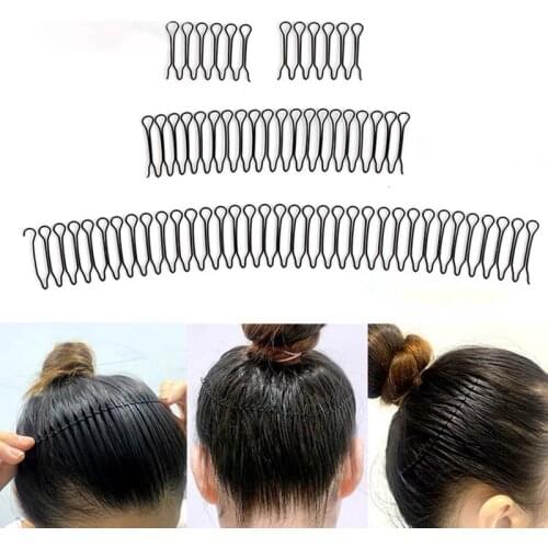 Korean Women Invisible Broken Hairpin Adult Tiara Tool Roll Curve Needle Invisible Bangs Comb Professional Styling Accessory