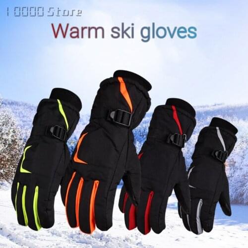 Winter Warm Gloves Snow Ski Gloves Snowboard Gloves Cold-proof Waterproof Cycling Motorcycle Fluff Warm Gloves For Touchscreen