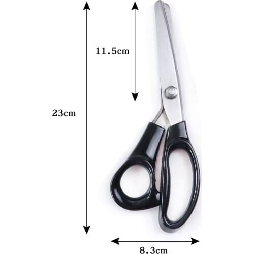 1 Pcs 23 cm Leather Sewing Scissors tailor scissors zigzag fan-shaped Coating For Cut Paper fabric Clothing Diy Sewing Supplies