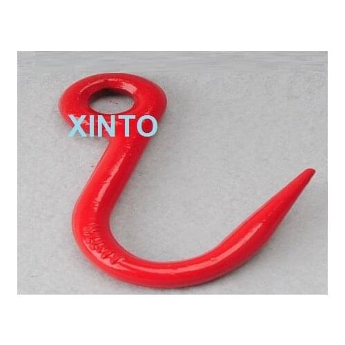 2pcs, 1Ton steel pipe lifting hook rebar sharp pointed mouth hook industrial grade lifting rigging hardware ,boat part hardware