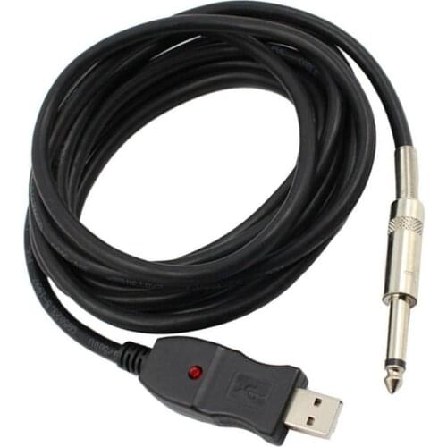 3m USB Cable Guitar Bass to PC USB Recording Lead Converter Cord for Computer Guitar Cable Plug And Play Jam Record Accessories