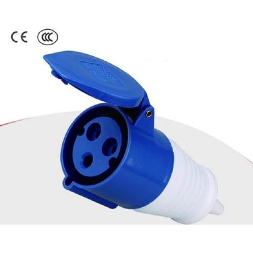 32A IP44 Power Connector Outdoor Industrial waterproof Female plug Coupler 2P+E plug Connector Power Socket