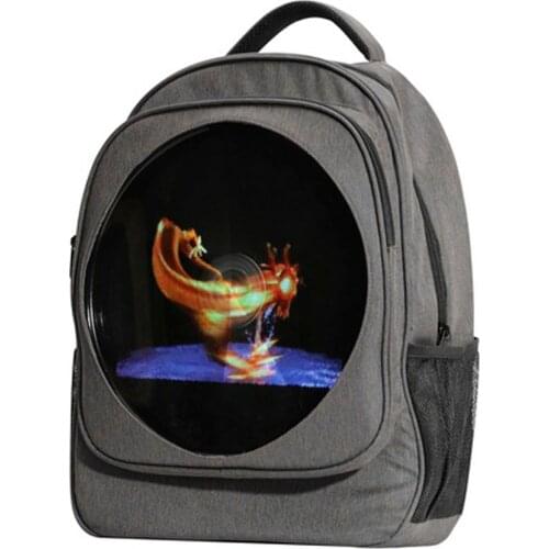 3D Holographic Backpack LED Holographic Projector Fan Screen Advertising Player Storage Backpack Outdoor Sports Backpack