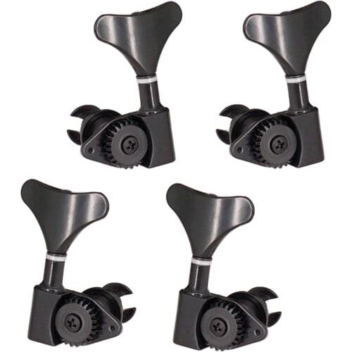 4 Pcs Meal Guitar Bass Tuning Pegs 2R2L Machine Heads Tuning Pegs, Heavy Duty Zinc Alloy