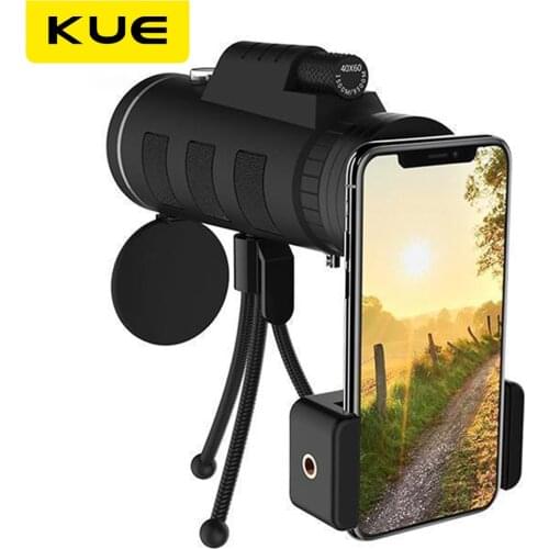 40x60 Telescope Scope Zoom Mobile Phone Lens for Smartphone Camera Camping Hiking Fishing with Compass Phone Clip Tripod