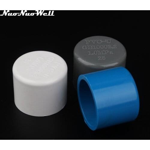 5pcs 25mm PVC Pipe End Connector 3/4" Water Pipe End Cap Water Stop Connector For Garden Irrigation Pipe Aquarium Fittings