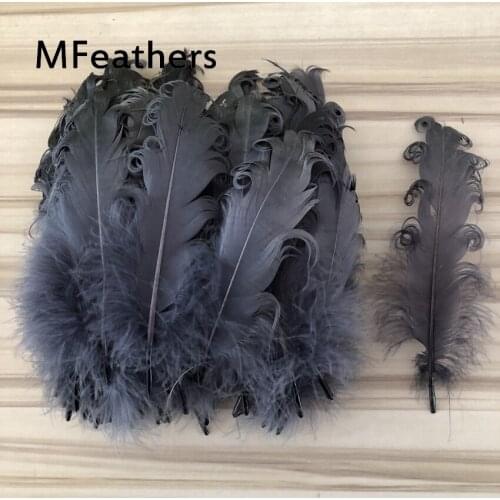 500pcs Grey Beautiful Large Goose Feathers 13-20cm / 5-8'' High Quality curled Goose plumes