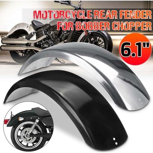 6.1"/5.1" Motorcycle Rear Fender Cafe Racer Mud Flaps Splash Guard Mudguards Cover Stainless Steel For Bobber Chopper