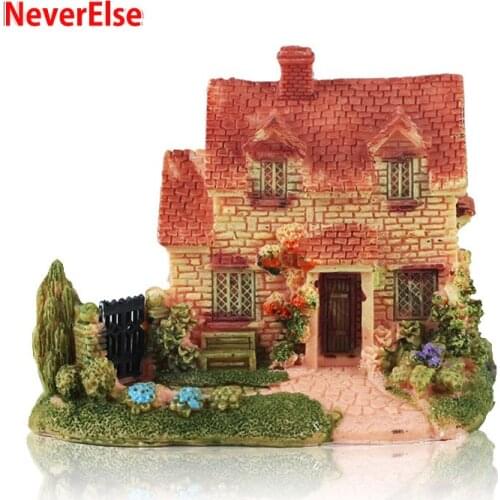 Aquarium Ornaments Country Village House Scenery Landscape Seascape Sea View Villa 6Kinds Resin Accessories Fish Tank Decoration