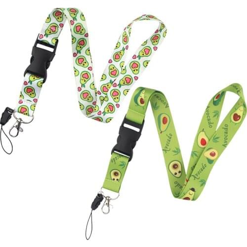 Avocado Neck Strap Lanyards ID badge card holder keychain Mobile Phone Strap Gift Ribbon webbing necklace