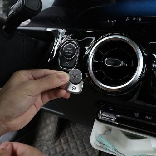 Auto Accessories For Mercedes Benz A B CLA GLB GLA Class W177 W247 X156 X247 Stainless ENGINE START STOP Switch Button Sticker