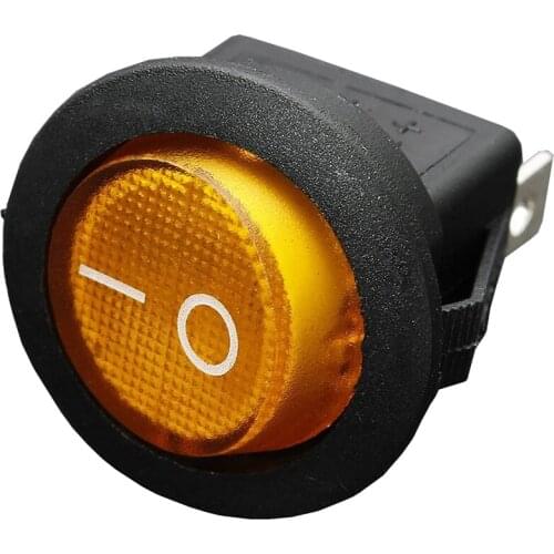 12V 16A LED Bipolar Rocker Switch ON / OFF SPST for Auto Moto Boat - Yellow