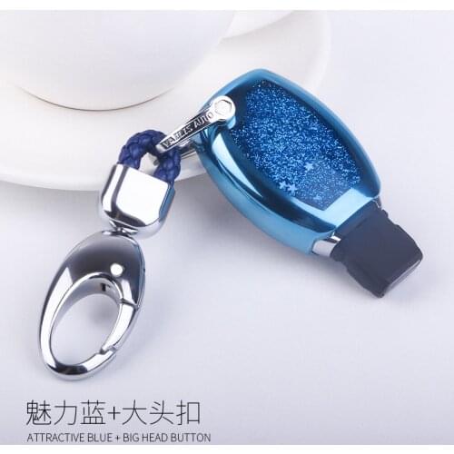 New TPU Car Key Case Quicksand Protect For Mercedes Benz W204 W203 W211 CLK C180 E200 AMG C E S Class Remote Key Cover Shell