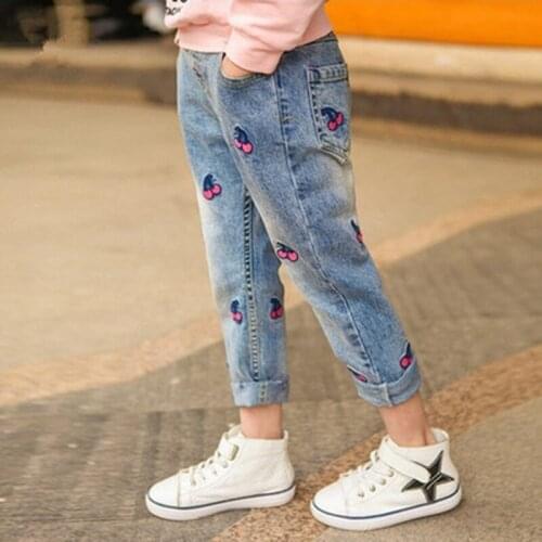 Kids Jeans for Spring and Autumn Childrens Wear Girls Autumn New 3-12 Year Old Girls Jeans Casual Pants Girls Jeans Girl Age 12