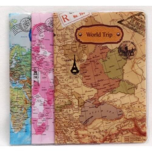 Hot Sale World Map Travel Passport Cover PVC Holder Travel Passport Cover Case Brand Passport Holder Documents Folder Bag