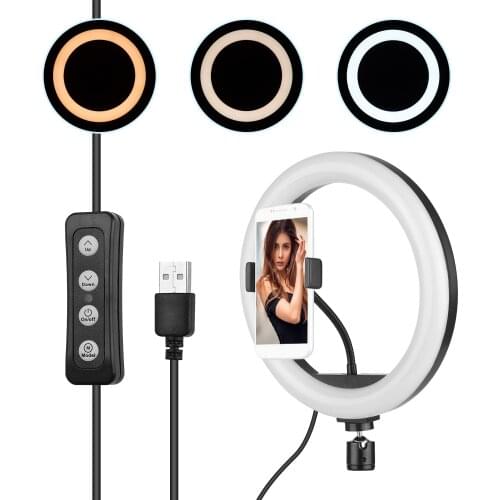 25.6cm/10Inch selfie LED video Ring Light Fill-in Lamp 120pcs Dimmable 2700-5500K for youtube for iPhone Samsung Huawei Xiaomi